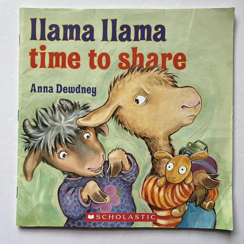 Llama Llama Red Pajama and Time to Share Lot of 2 Anna Dewdney Paperback Books